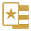 Bandera de Puerto Rico, pequeña y de color oro.